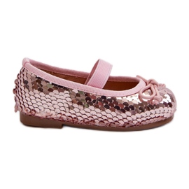 Bailarinas infantiles decoradas con lentejuelas, rosa Weries