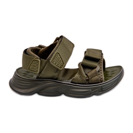 Sandalias infantiles con cierre de velcro, verde Orretta