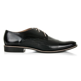 Lucca Zapatos de cuero para hombres negro