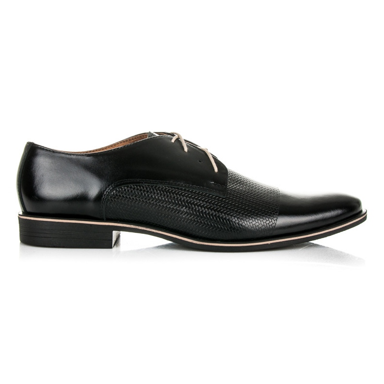 Lucca Zapatos de cuero para hombres negro