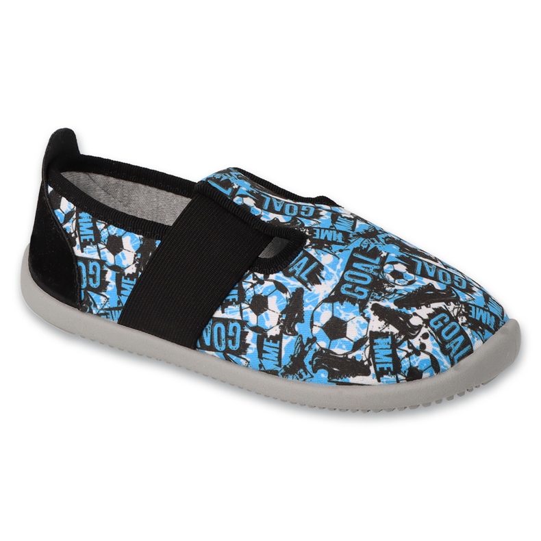 Zapatillas infantiles befado 901X018 aplicaciones futbol azul