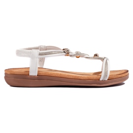 Sandalias de mujer blancas sin cordones blanco