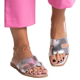 Chanclas Shala clásicas plateadas plata Chanclas Shala clásicas plateadas plata
