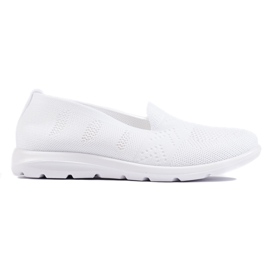 Slip-on de mujer textil blanco