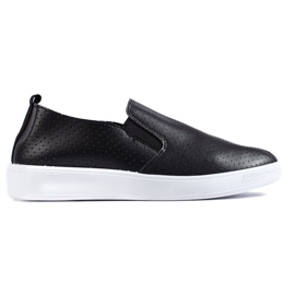 Zapatos slip-on calados negros