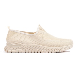 Deportivas mujer textil beige