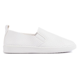 Slip-on calado de mujer, blanco claro.