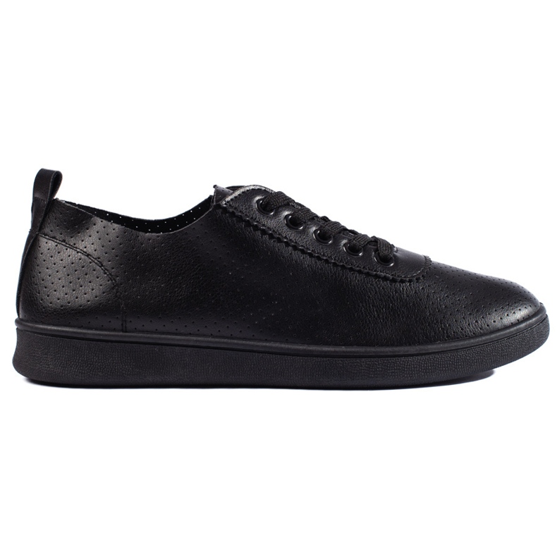 Zapatillas negras clásicas de mujer. negro