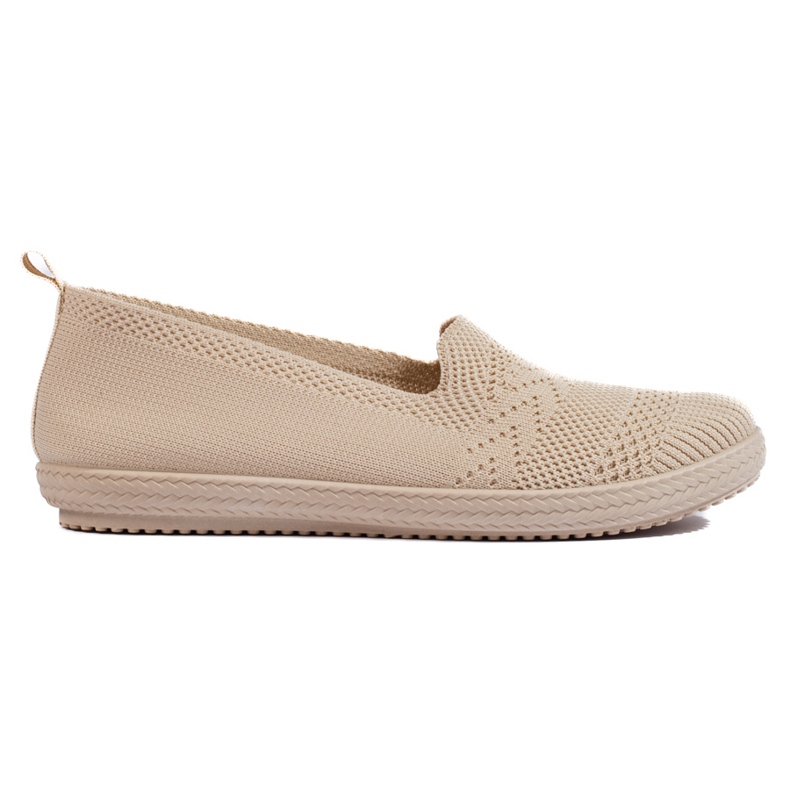 Slip-on de mujer de tejido beige