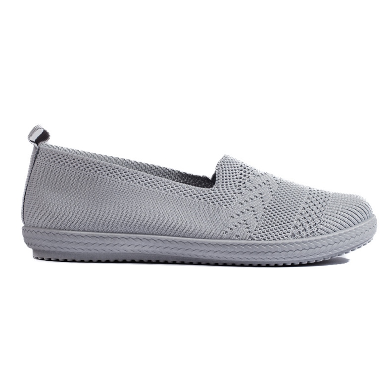 Slip-on de mujer de tejido gris