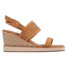 Sandalias cuña mujer marrones marrón Sandalias cuña mujer marrones marrón