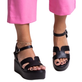 Sandalias cuña Reema negras negro
