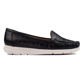 Mocasines negros calados para mujer