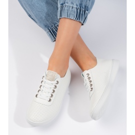Deportivas mujer caladas blancas blanco