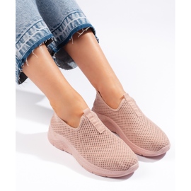 Deportivas de tejido rosa rosado