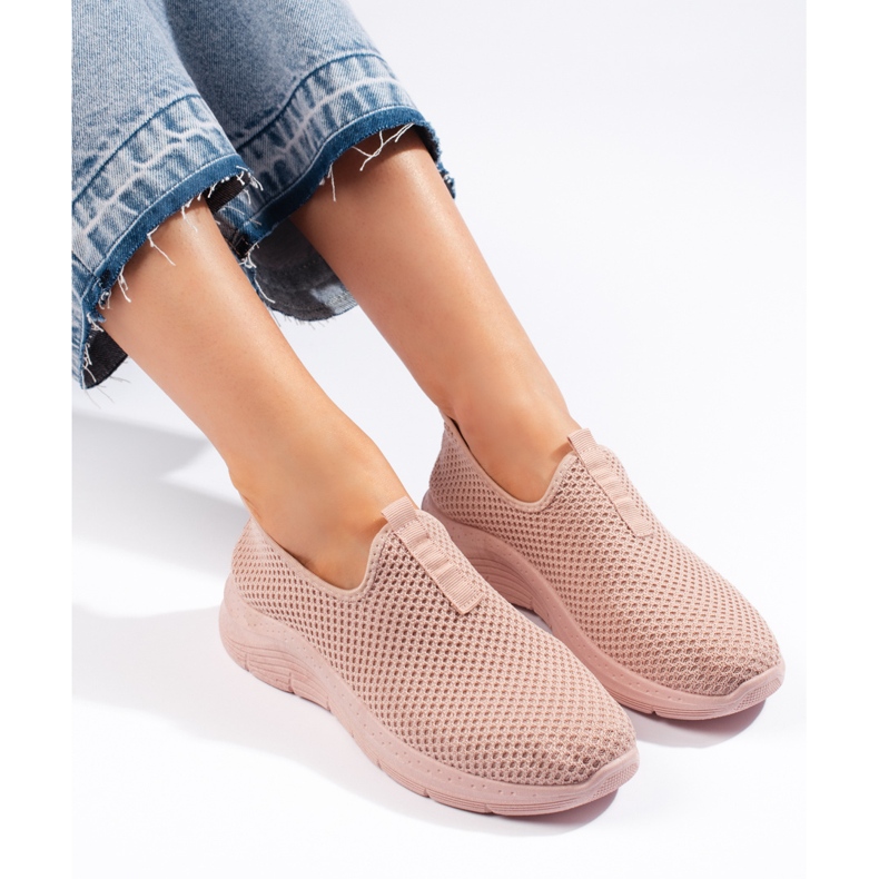 Deportivas de tejido rosa rosado