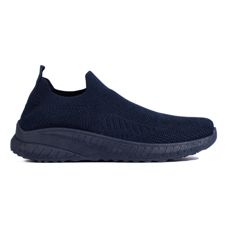 Zapatillas deportivas sin cordones para mujer, azul marino.
