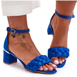 Seastar Sandalias trenzadas de ante azul Essenza