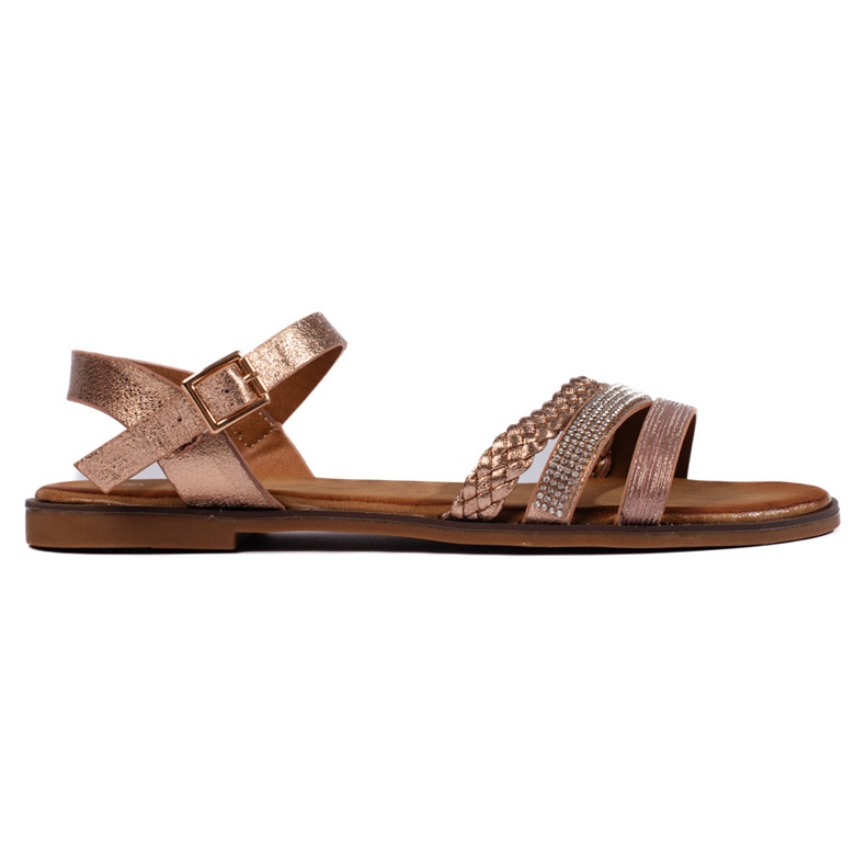 Sandalias planas mujer doradas dorado