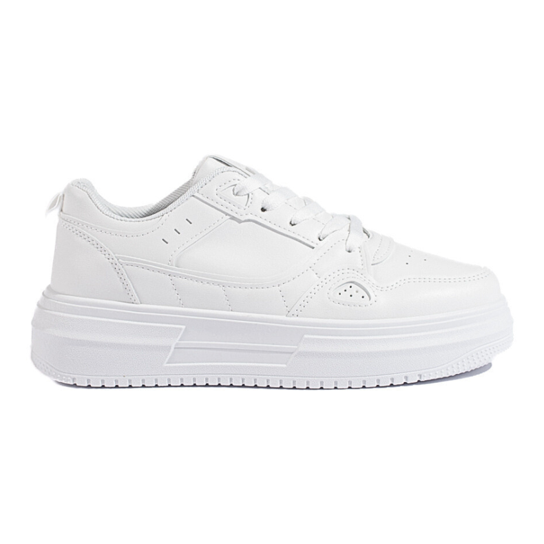 Zapatillas y zapatillas deportivas de mujer blancas. blanco
