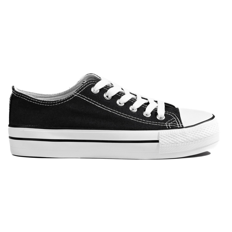 Zapatillas clásicas de mujer negras. negro