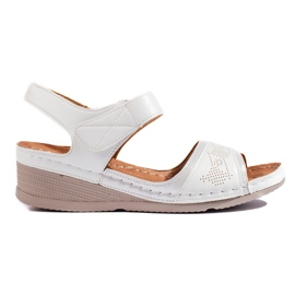 Sandalias mujer blancas con velcro. blanco Sandalias mujer blancas con velcro. blanco