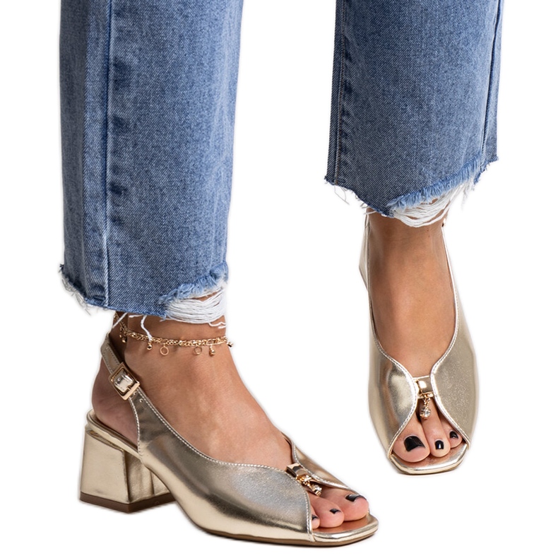 Sandalias bloque Ayat doradas dorado
