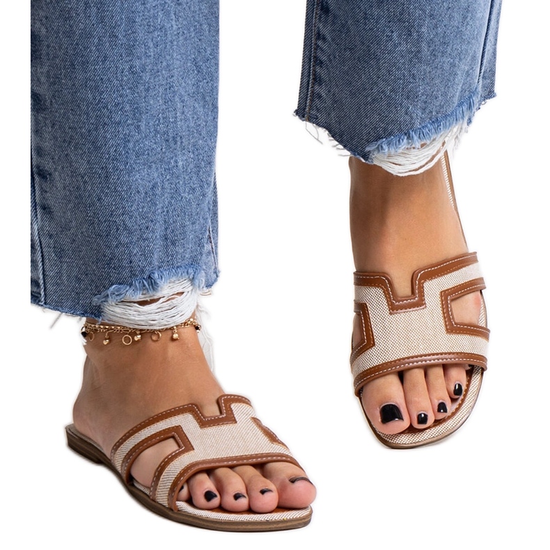 Chanclas Baya clásicas marrones beige