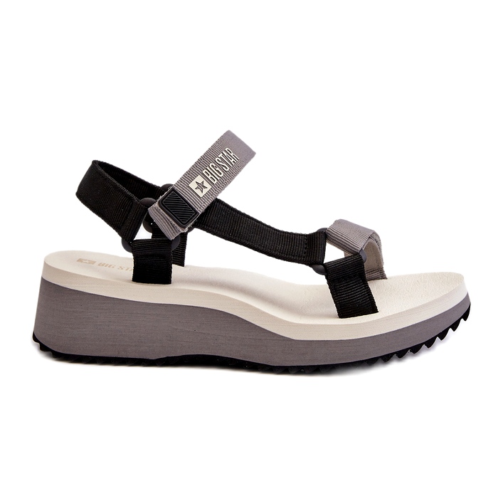 Sandalias Mujer Con Plataforma Y Cuña Big Star NN274A054 Gris
