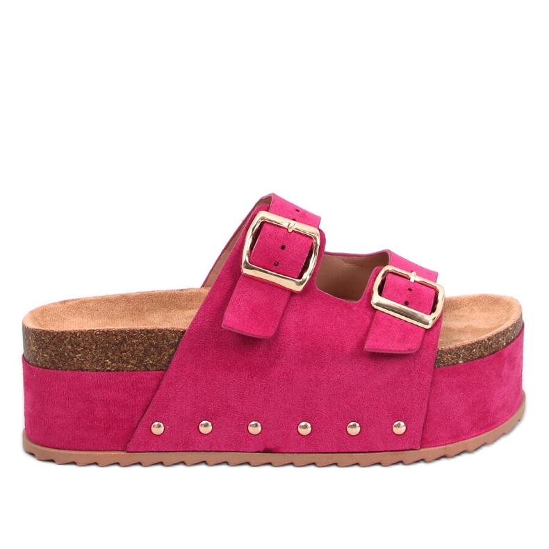 Pantuflas plataforma corcho Galzai Fucsia rosado