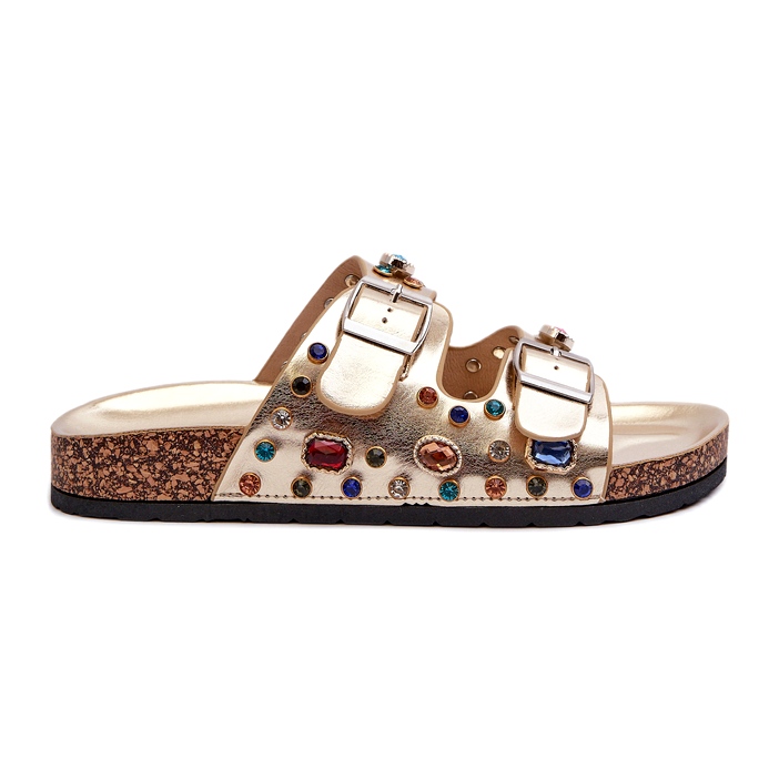 Chanclas de Mujer Decoradas con Hebillas S.Barski MY121 Dorado