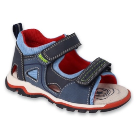 Befado Sandals Inserto de cuero para niños para velcro 170p100 azul marino Befado Sandals Inserto de cuero para niños para velcro 170p100 azul marino