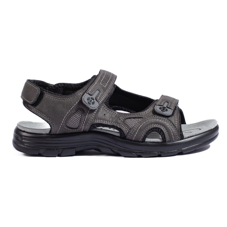 Sandalias deportivas de hombre con velcro. gris