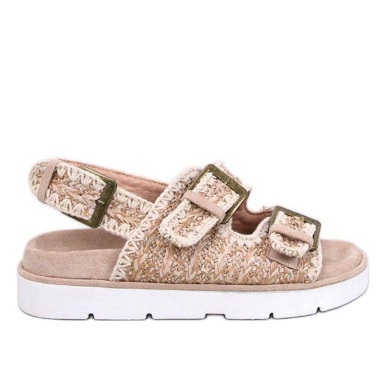 Sandalias plataforma Badey caqui beige