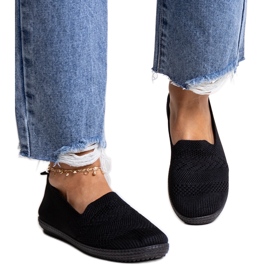 Zapatillas slip-on de tejido Shadhi en negro