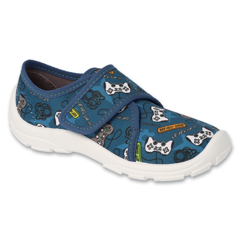 Pantuflas infantiles befado con velcro 974Y567 azul marino Pantuflas infantiles befado con velcro 974Y567 azul marino