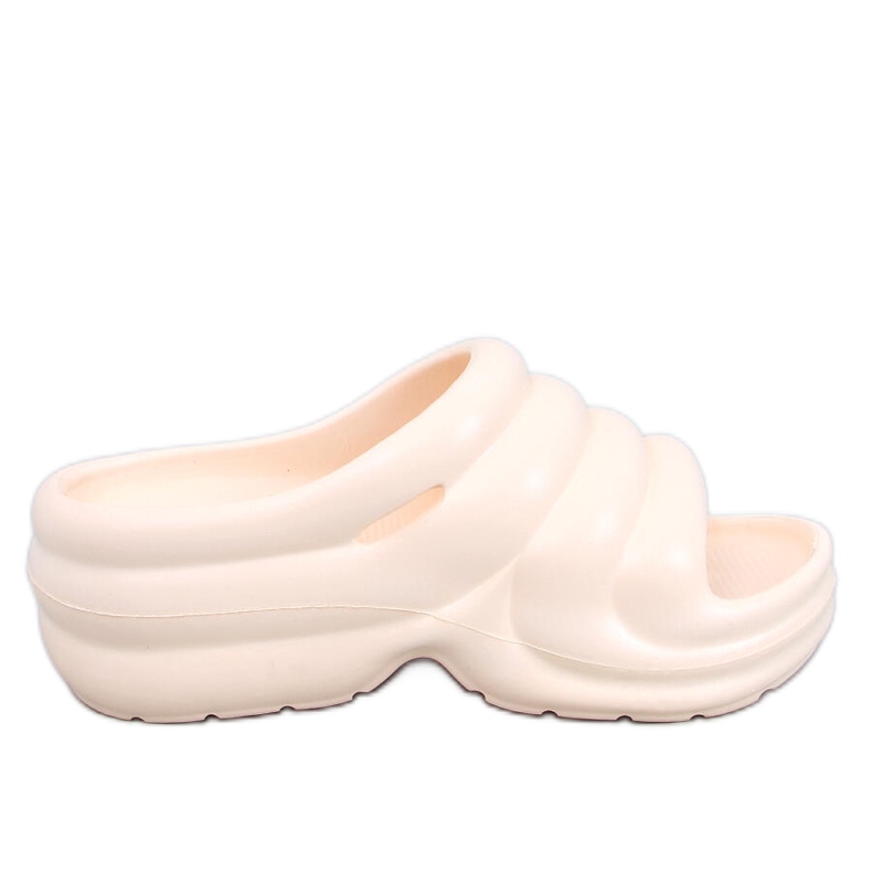 Brassie Chanclas de espuma Beige con plataforma - beige claro