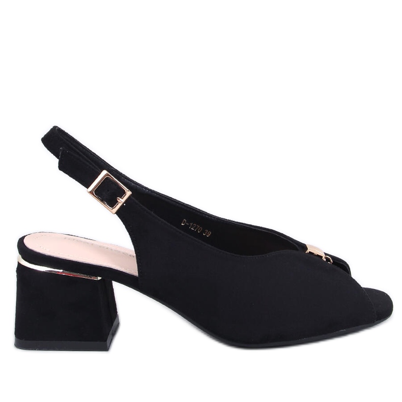 Sandalias tacón Floris negro Sandalias tacón Floris negro