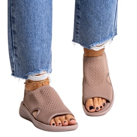 Sandalias de plataforma marrones de Rawia marrón