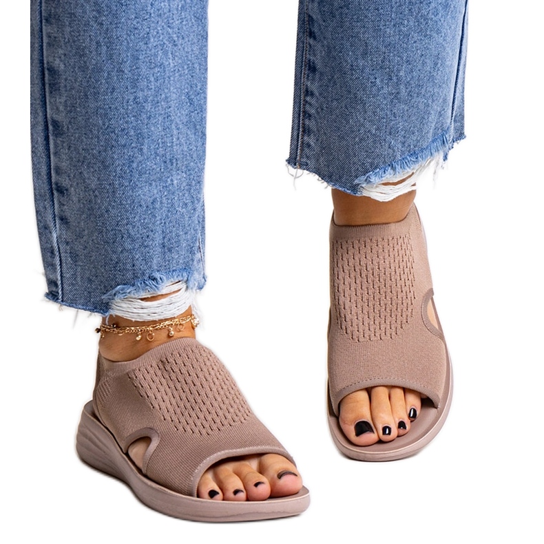Sandalias de plataforma marrones de Rawia marrón