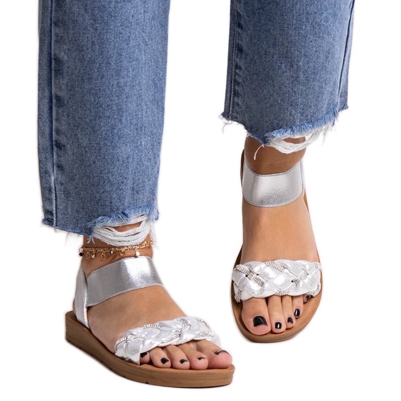 Sandalias Aldona plateadas plata