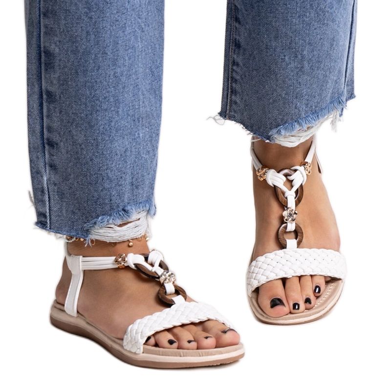 Sandalias Izodora trenzadas blancas blanco Sandalias Izodora trenzadas blancas blanco