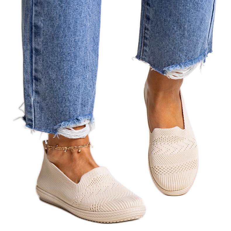 Zapatillas slip-on Shadhi de tejido beige