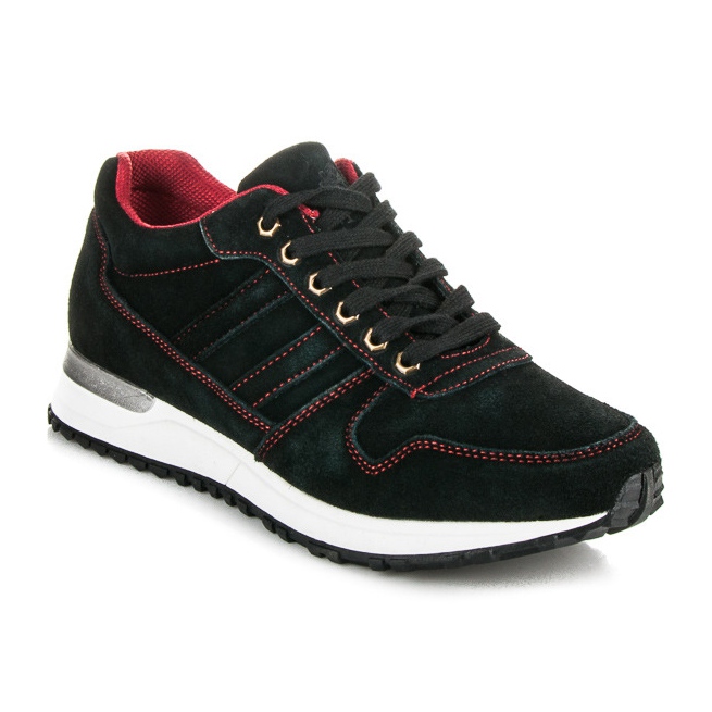 Mazaro Zapatos deportivos de cuero negro