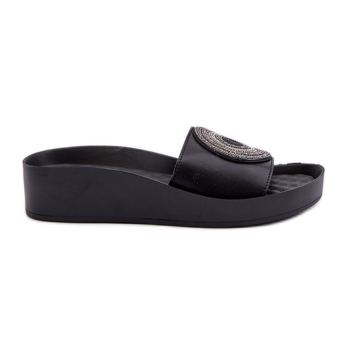 Chanclas Mujer Piel Con Adorno S.Barski KV27-019 Negro