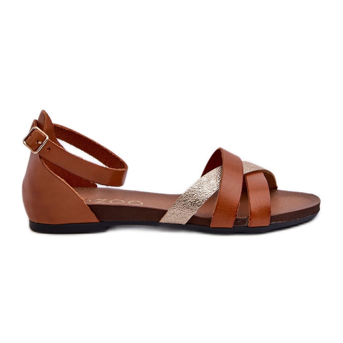 Zazoo 40225 Sandalias Planas Piel Marrón