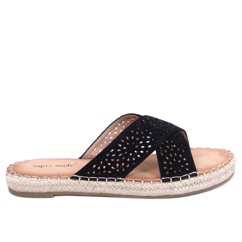 Chanclas alpargatas de mujer Bakou Negro Chanclas alpargatas de mujer Bakou Negro