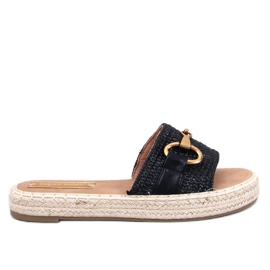 Maters Chanclas alpargatas negras negro Maters Chanclas alpargatas negras negro
