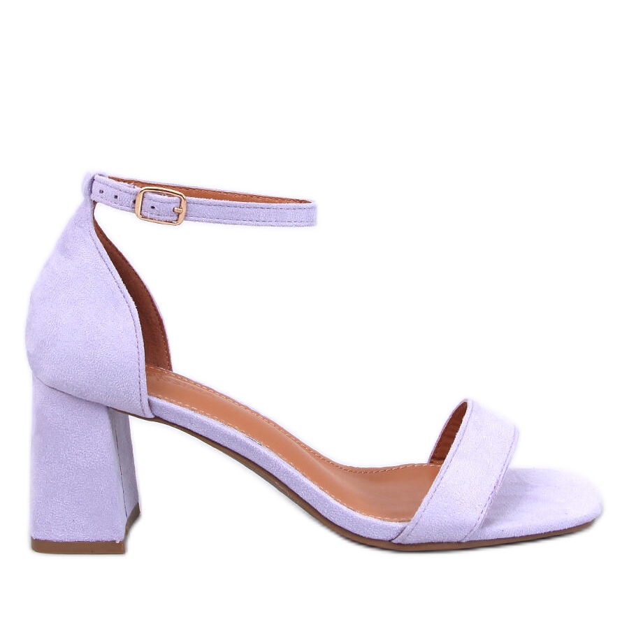 Sandalias Moradas Zapatos De Tacon Lilas Sandalias Tacón Gaseti