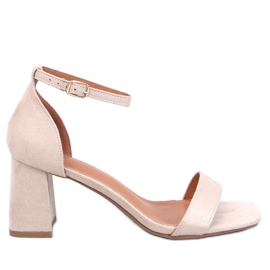 Gaseti Sandalias tacón beige
